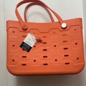 Mainstays Vibrant Orange Tote Bag
